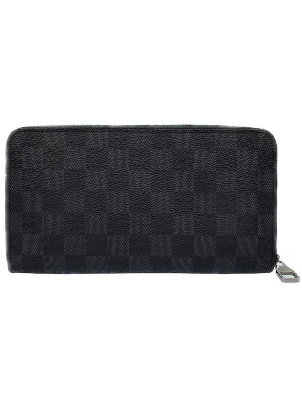 Louis Vuitton Wallet Zippy Damier Round Organizer Long Zipper Graphite Black